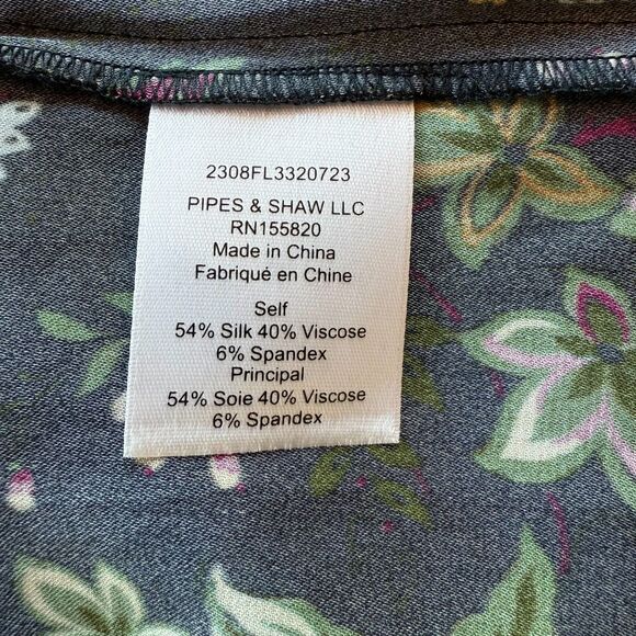 NWT Veronica Beard Terina Gathered Floral-Print Silk-Blend Midi Dress in Black 0 - Picture 11 of 16